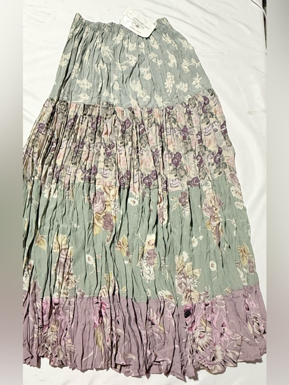 VTG My Boyfriend's Back New with tag Floral Women Long Skirt Medium Made in USA